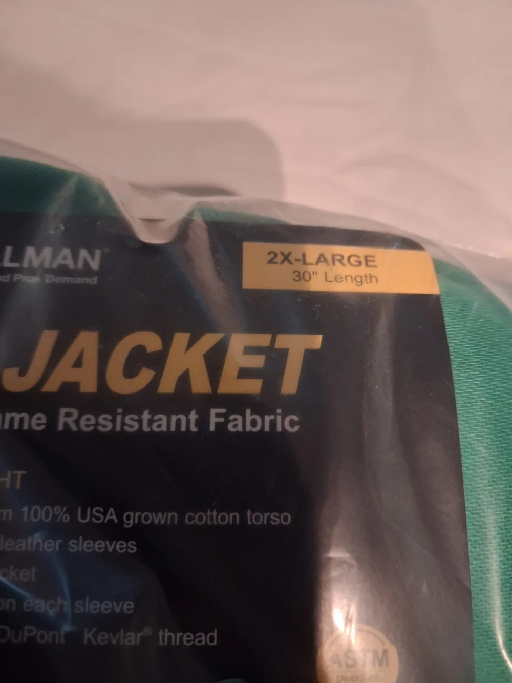Tillman 96302X 2XL FR Cotton Leather Sleeve Welding Jacket New